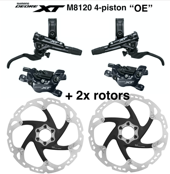 Shimano xt deals m8120 brakes set