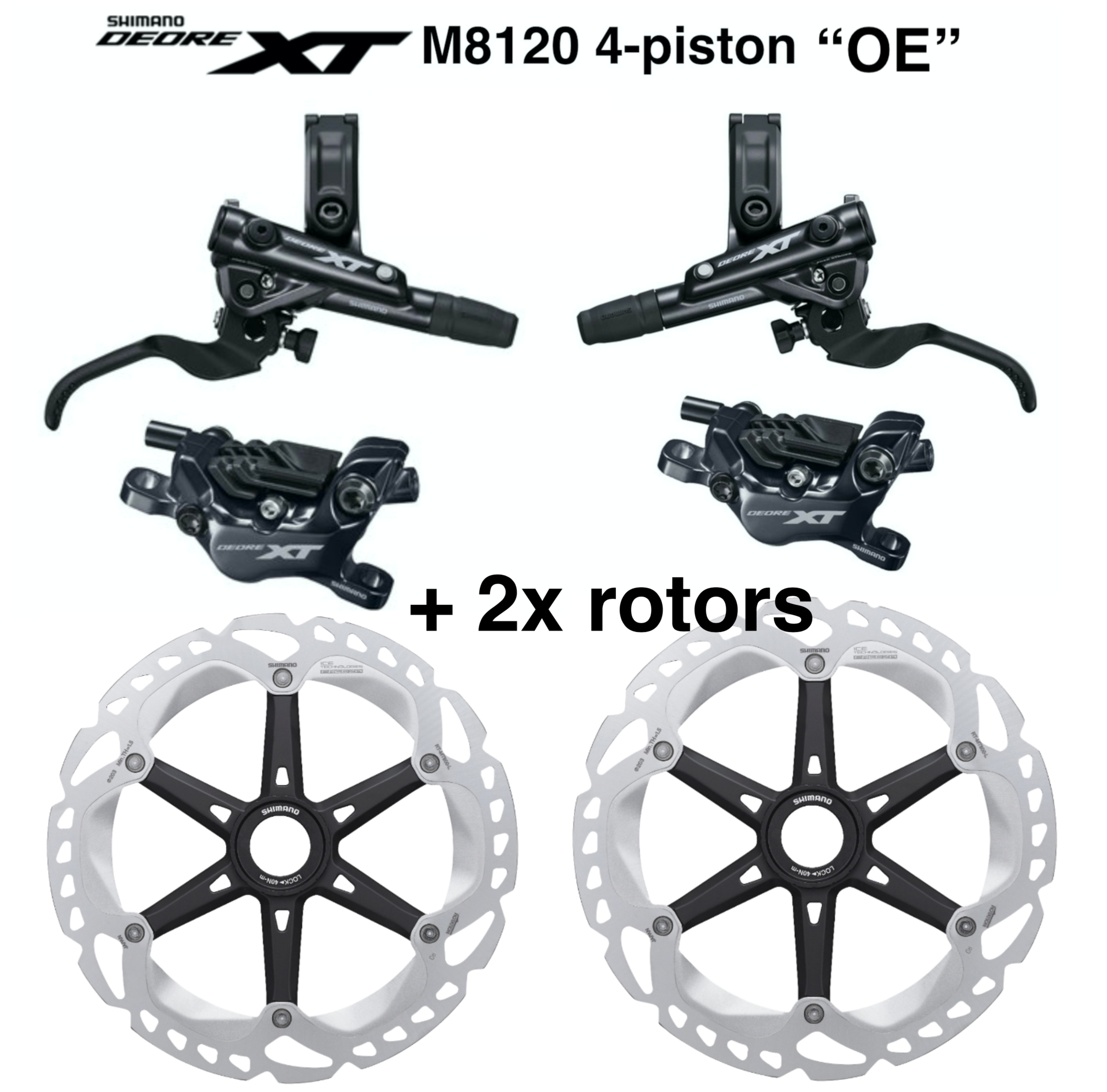 Shimano xt best sale disc brake set