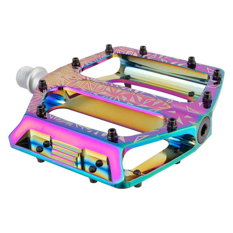 flat pedale oil slick Supacaz Krypto Pedal – CNC Alloy Oil Slick