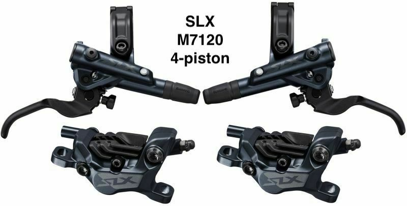 Shimano SLX M7120 hydro disc brake (pair) pre-bled metal pad w